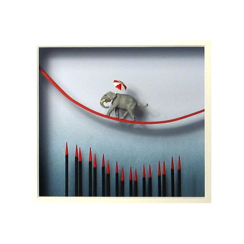 Volker Kühn "Kleiner Seiltanz" 3D Objekt Original Bilder kaufen