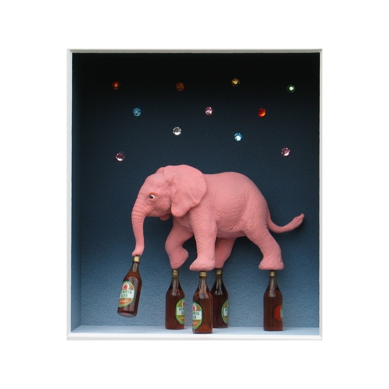Volker Kühn "Pink Elephant" 3D Objekt Original Bilder kaufen