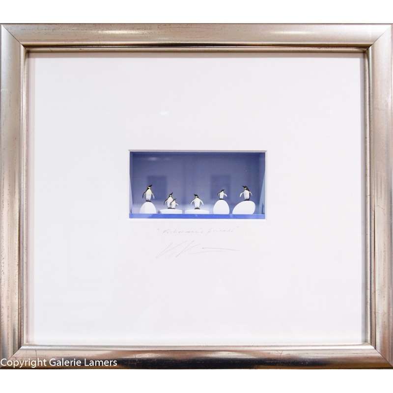 Volker Kühn Original 3D-Objekt "Fisherman's Friends" im Rahmen