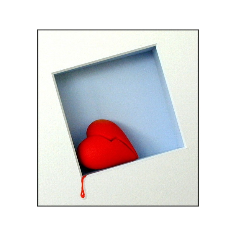 Volker Kühn "Herz in Schieflage" 3D Objekt Original Bilder kaufen