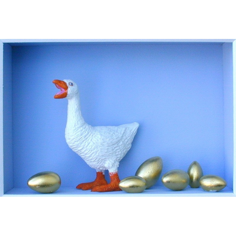 Volker Kühn "Die Gans die goldene Eier legt" 3D Objektbild