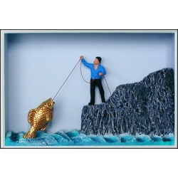 Volker Kühn "Ein dicker Fisch" 3D Objekt Original Bilder kaufen