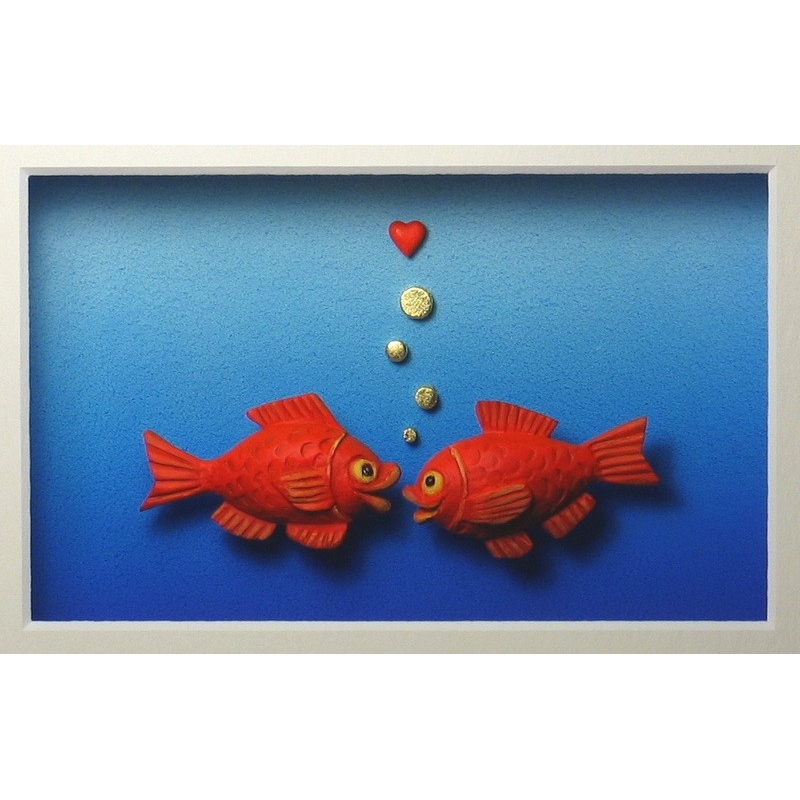 Volker Kühn "Fische" 3D Objekt Original Bilder kaufen