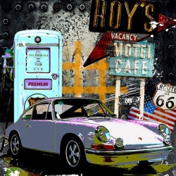 Leslie G. Hunt hat das Bild - GULF Porsche 917-DAYTONA selbst konzipiert und handsigniert