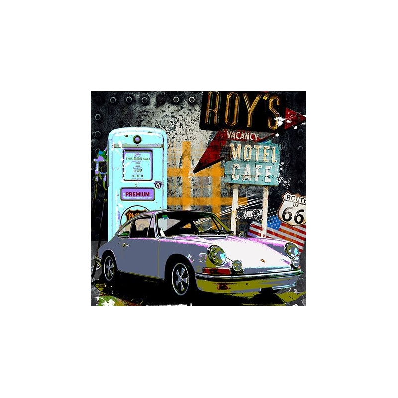 Leslie G. Hunt hat das Bild - GULF Porsche 917-DAYTONA selbst konzipiert und handsigniert