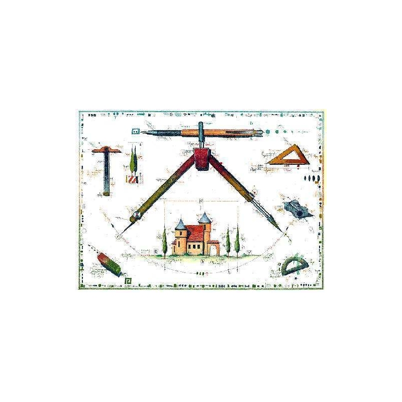 Leslie Hunt Bilder kaufen Original "ArchitektenTraum" Radierung handsigniert vom Künstler