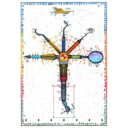 Leslie Hunt Bilder kaufen Original "MultiTool für den Zahnarzt" Radierung handsigniert vom Künstler