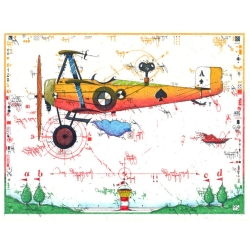 Leslie Hunt Bilder kaufen Original "FliegerAss" Radierung handsigniert vom Künstler