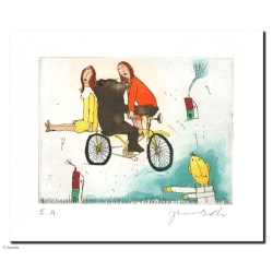Original Bild "2 Schwestern ach Schwestern" von Janosch - Kunst mit Zertifikat kaufen