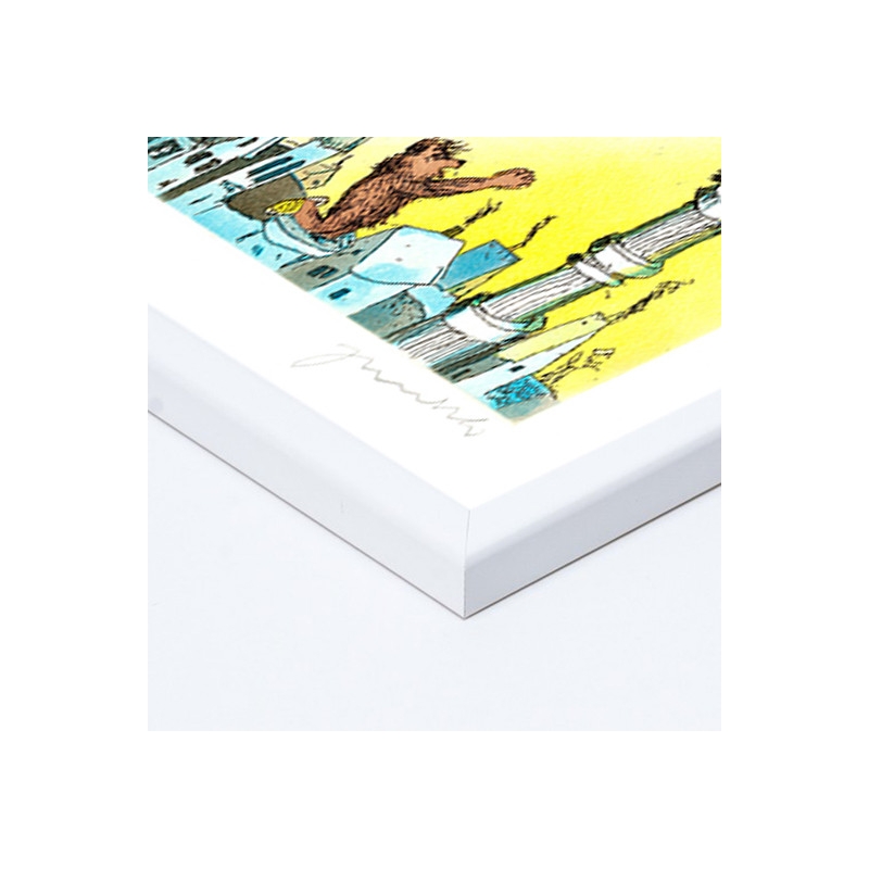 Rahmungsbeispiel - weiß, matt, ohne Passepartout