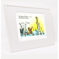 Rahmungsbeispiel - weiß, matt, mit Passepartout