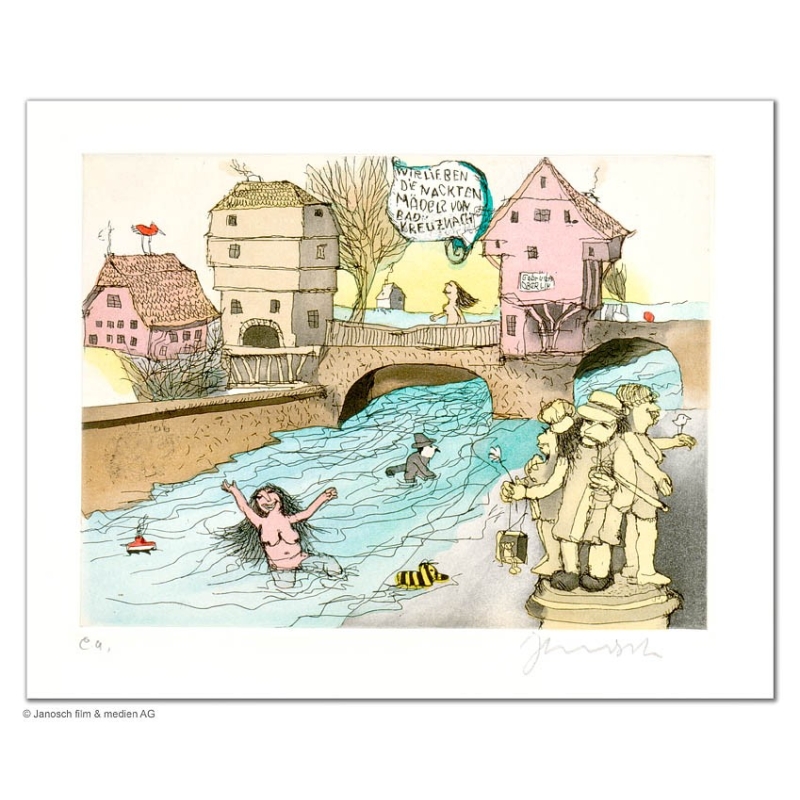 Original Bild "Bad Kreuznach" von Janosch - Kunst mit Zertifikat kaufen