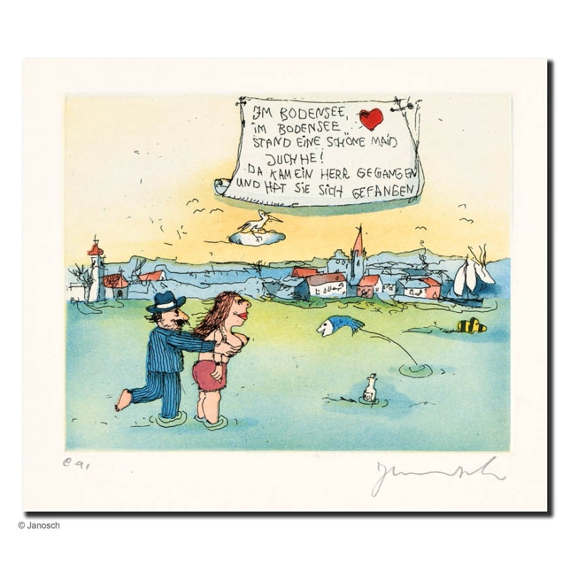 Original Bild "Bodensee 2" von Janosch - Kunst mit Zertifikat kaufen