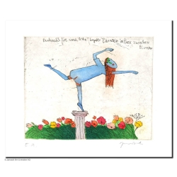 Original Bild "Denkmal für sehr begabte Tänzerin" von Janosch - Kunst mit Zertifikat kaufen