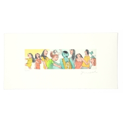 Original Bild "Der grüne Rudi" von Janosch - Kunst mit Zertifikat kaufen