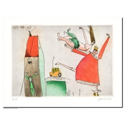 Original Bild "Der salomonische König" von Janosch - Kunst mit Zertifikat kaufen