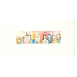 Original Bild "Der Spion trägt die Vier" von Janosch - Kunst mit Zertifikat kaufen