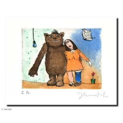 Original Bild "Der Strumpf" von Janosch - Kunst mit Zertifikat kaufen