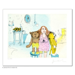Original Bild "Die beste Freundin von Bär und Tiger" von Janosch - Kunst mit Zertifikat kaufen