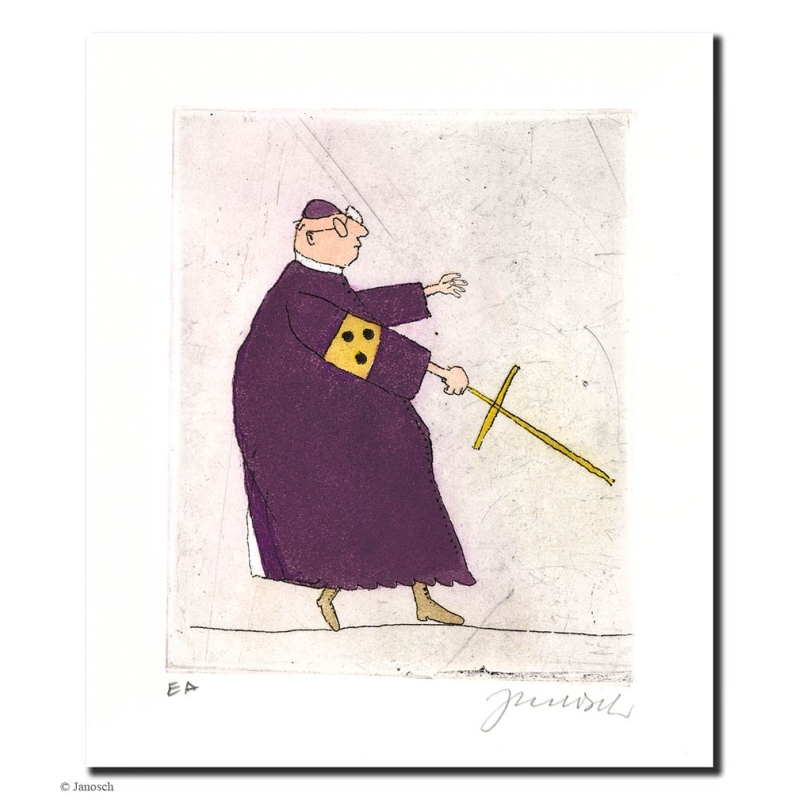 Original Bild "Eminenz wird Ihn finden" von Janosch - Kunst mit Zertifikat kaufen