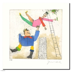Original Bild "Franz und Helenchen" von Janosch - Kunst mit Zertifikat kaufen