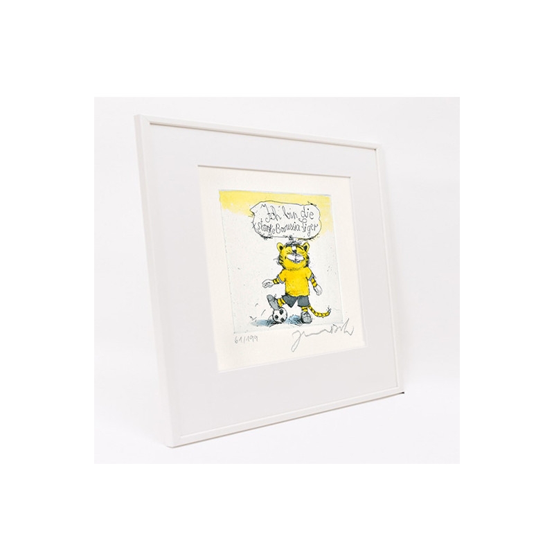 Rahmungsbeispiel - weiß, matt, mit Passepartout