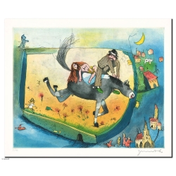 Original Bild "Hochzeitsreiter" von Janosch - Kunst mit Zertifikat kaufen