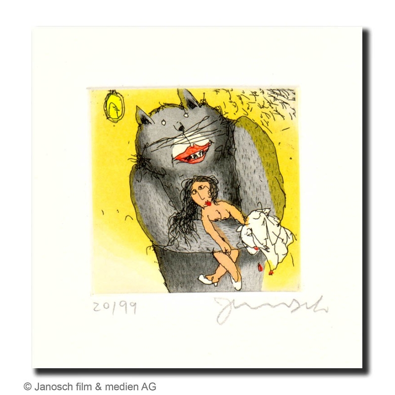 Original Bild "Ich liebe Marie" von Janosch - Kunst mit Zertifikat kaufen