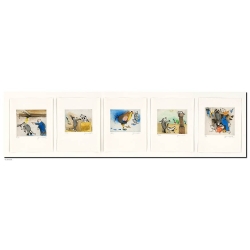 Original Bild "MAPPENKOLLEKTION: Bremer Stadtmusikanten" von Janosch - Kunst mit Zertifikat kaufen
