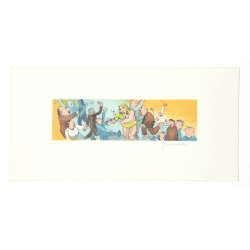 Original Bild "Mariechen spielt so gelb die Fiedel" von Janosch - Kunst mit Zertifikat kaufen