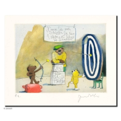 Original Bild "Schissen Sie ins Blaue" von Janosch - Kunst mit Zertifikat kaufen