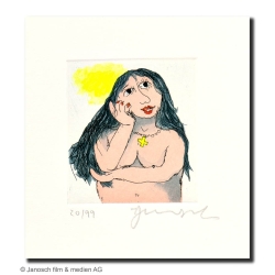 Original Bild "Susanne liebt den Nachbarn sehr" von Janosch - Kunst mit Zertifikat kaufen