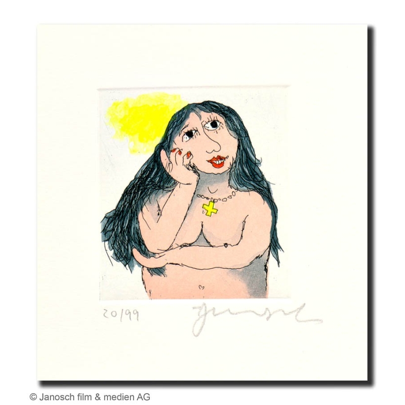 Original Bild "Susanne liebt den Nachbarn sehr" von Janosch - Kunst mit Zertifikat kaufen