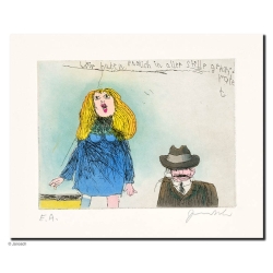 Original Bild "wir haben endlich in aller Stille geheiratet" von Janosch - Kunst mit Zertifikat kaufen