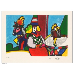 Original Bild "ZIRKUS ZIRKUS  - GROSSES FINALE" von Otmar Alt - Kunst mit Zertifikat kaufen