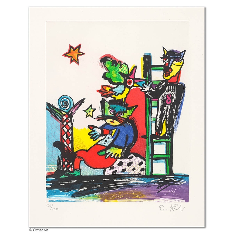 Original Bild "3. AKT - LETZTE SZENE" von Otmar Alt - Kunst mit Zertifikat kaufen