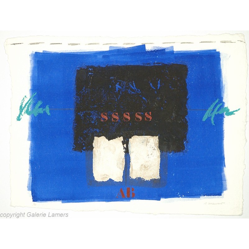 Original Kunst von James Coignard "Les S sur bleu WV1024" kaufen Sie Bilder des weltbekannten