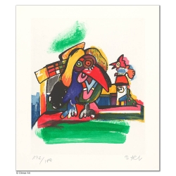 Original Bild "DIE FREUNDIN DES WETTERHAHNS" von Otmar Alt - Kunst mit Zertifikat kaufen