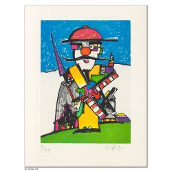 Original Bild "DON QUICHOTE IN GOSLAR" von Otmar Alt - Kunst mit Zertifikat kaufen