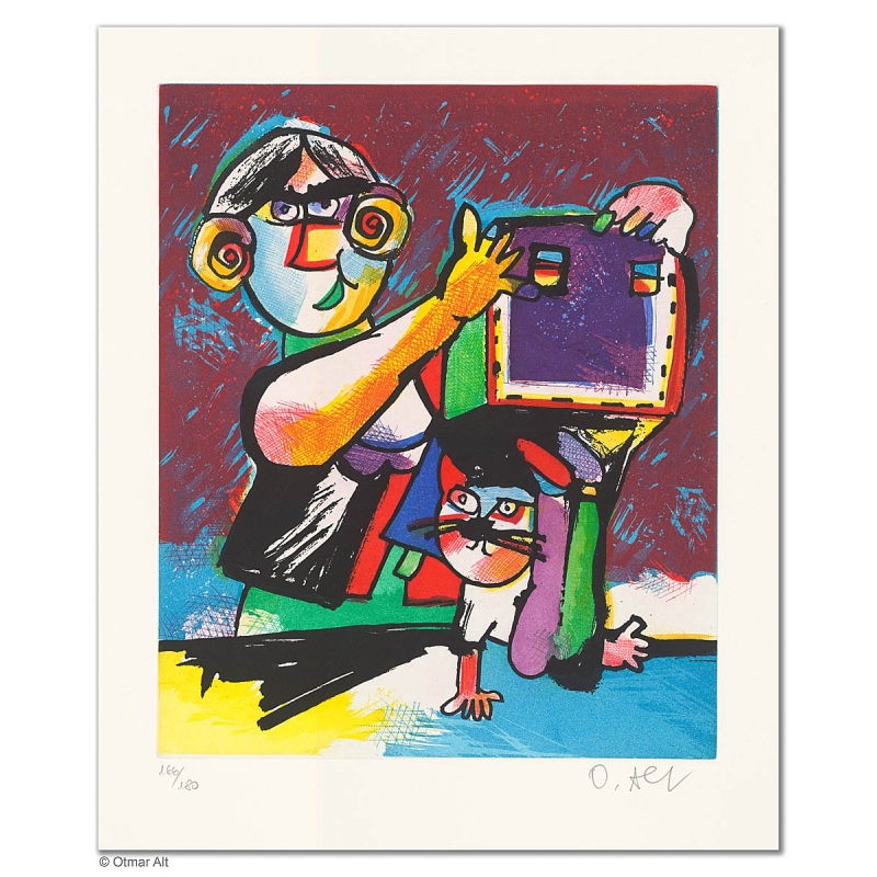 Original Bild "FRIDOLINS VERSTECK" von Otmar Alt - Kunst mit Zertifikat kaufen