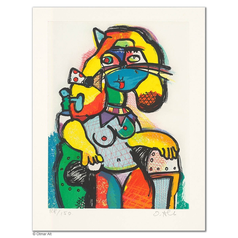 Original Bild "KÖNIGSMAPPE - PRINZESSIN" von Otmar Alt - Kunst mit Zertifikat kaufen