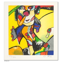 Original Bild "ONKEL PELLE - GELB" von Otmar Alt - Kunst mit Zertifikat kaufen