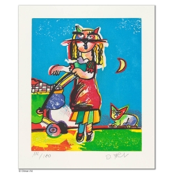 Original Bild "SPAZIERGANG (PIPA)" von Otmar Alt - Kunst mit Zertifikat kaufen