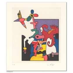 Original Bild "SPIEL MIT DER BLUME" von Otmar Alt - Kunst mit Zertifikat kaufen