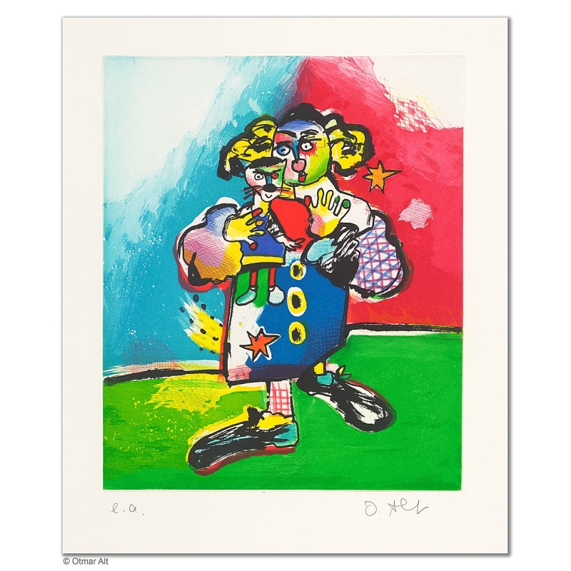 Original Bild "STAMMHALTER" von Otmar Alt - Kunst mit Zertifikat kaufen