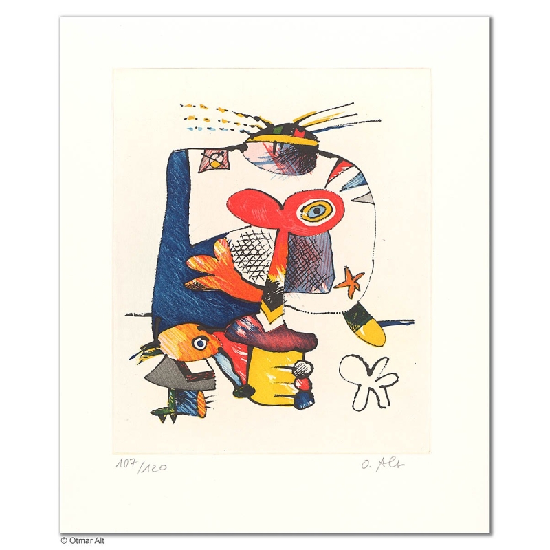 Original Bild "KLEINER ELEFANT" von Otmar Alt - Kunst mit Zertifikat kaufen