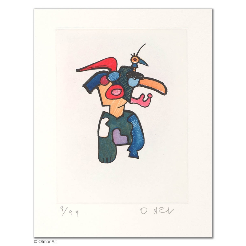 Original Bild "LIPPENSCHNABLER" von Otmar Alt - Kunst mit Zertifikat kaufen