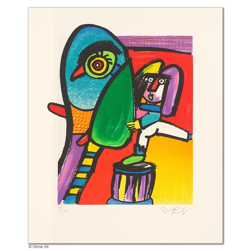 Original Bild "NACHWUCHSARTIST" von Otmar Alt - Kunst mit Zertifikat kaufen