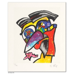 Original Bild "PERÜCKEN - SCHEITEL - HOKKO" von Otmar Alt - Kunst mit Zertifikat kaufen