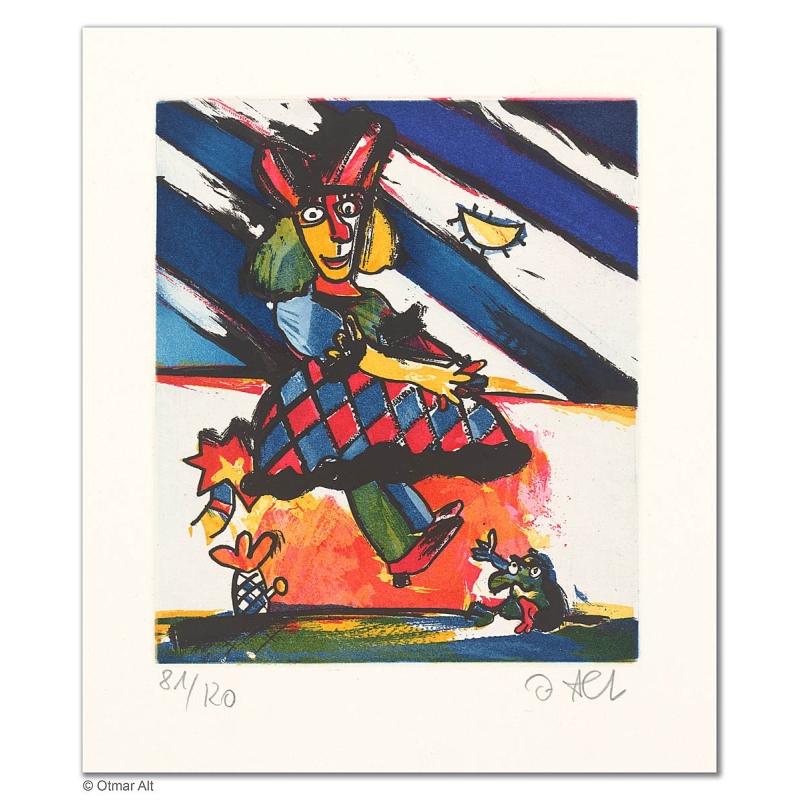 Original Bild "ROBERTA" von Otmar Alt - Kunst mit Zertifikat kaufen